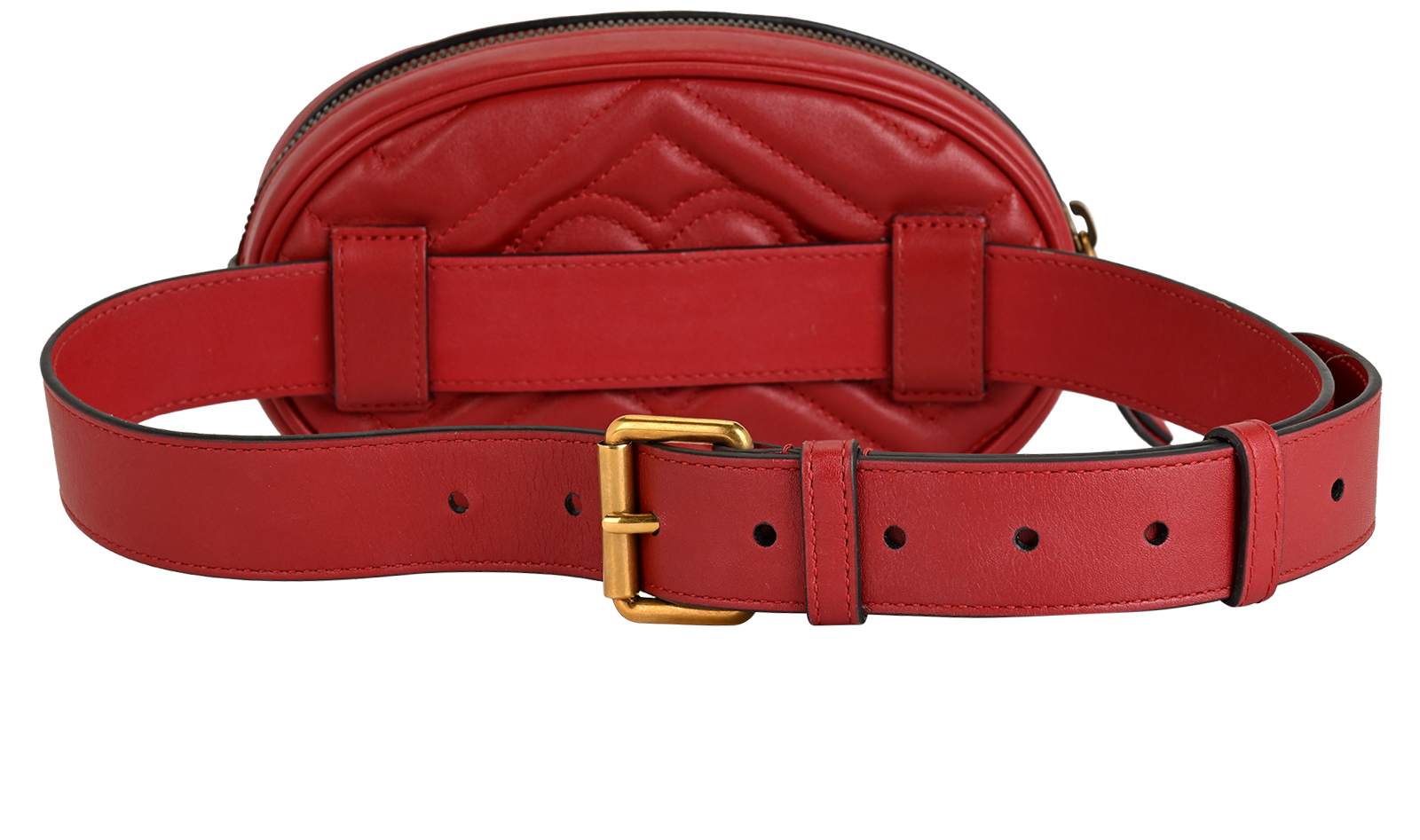 GG Marmont Belt Bag, &pound;475, Handbags, Red, Leather, Back view